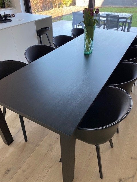 Stijlvolle moderne eetkamertafel en stoelen van HAY, Huis en Inrichting, Tafels | Eettafels, Ophalen, 50 tot 100 cm, Zo goed als nieuw