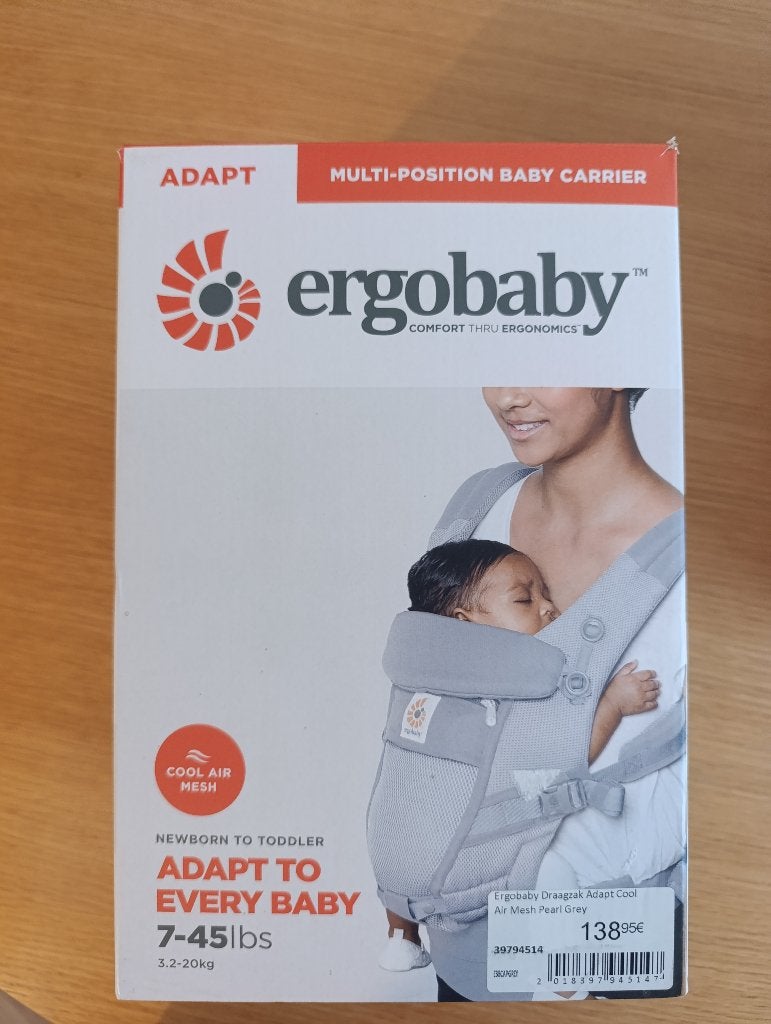 Draagzak Ergobaby adapt (cool air mesh), Zo goed als nieuw, Buik, Rug of Zij, Draagzak, Ophalen