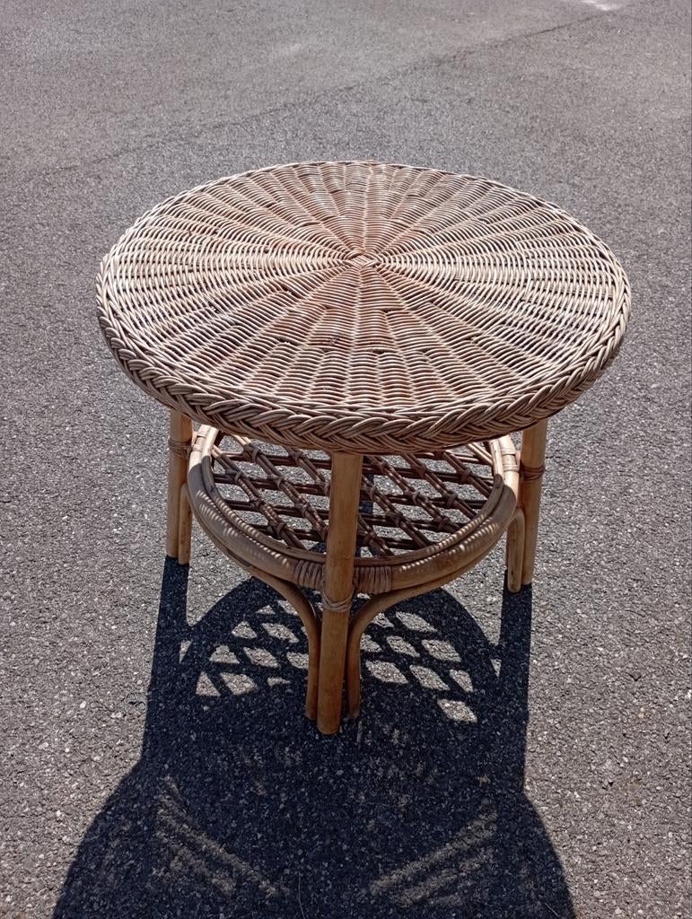 Rotan tafel, Tuin en Terras, Ophalen, Rotan