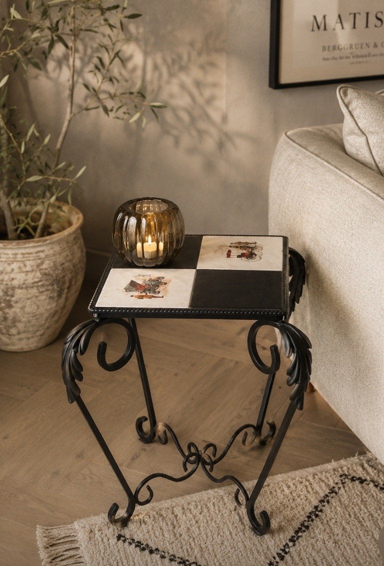 Table d'appoint vintage en fer forgé, Enlèvement
