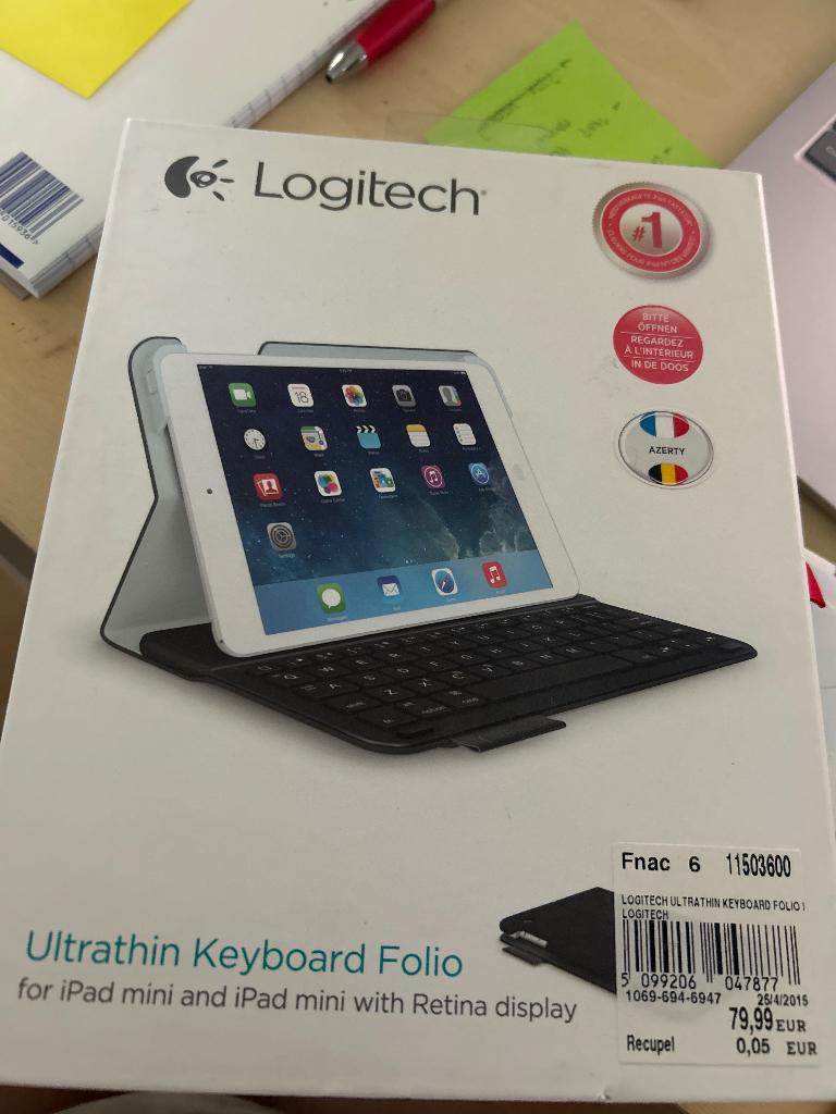 Keyboard iPad mini Logitech, Computers en Software, Apple iPads, Ophalen, Gebruikt, Apple iPad Mini