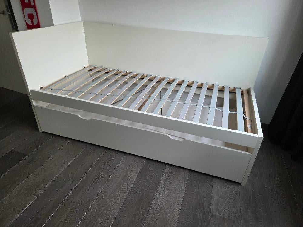 bed, Ophalen, Gebruikt, Eenpersoons, Wit