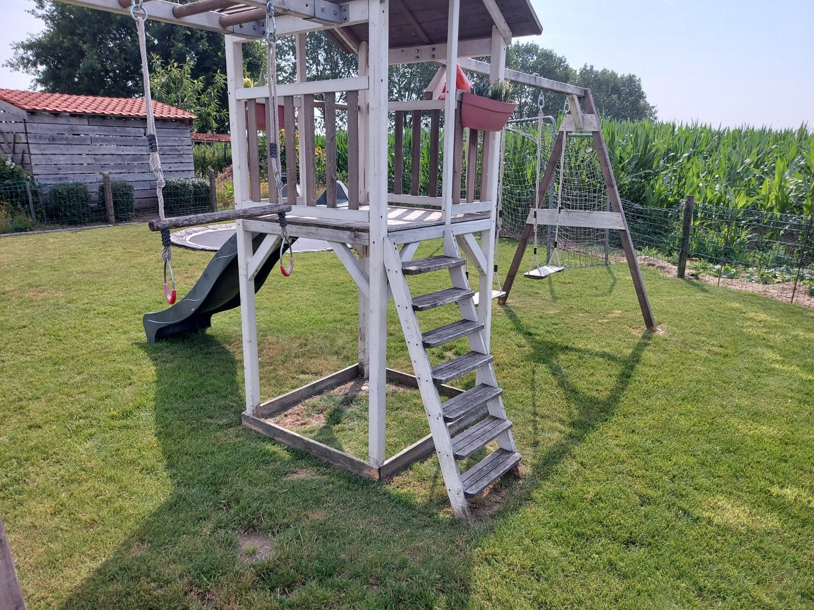 speeltoestel met benodigdheden, Kinderen en Baby's, Speelgoed | Buiten | Speeltoestellen, Ophalen, Gebruikt, Glijbaan