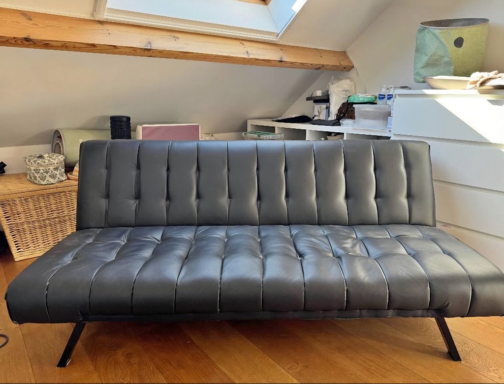 Canapé-lit + housse, Maison & Meubles, Une personne, Enlèvement, Utilisé, 190 cm ou moins