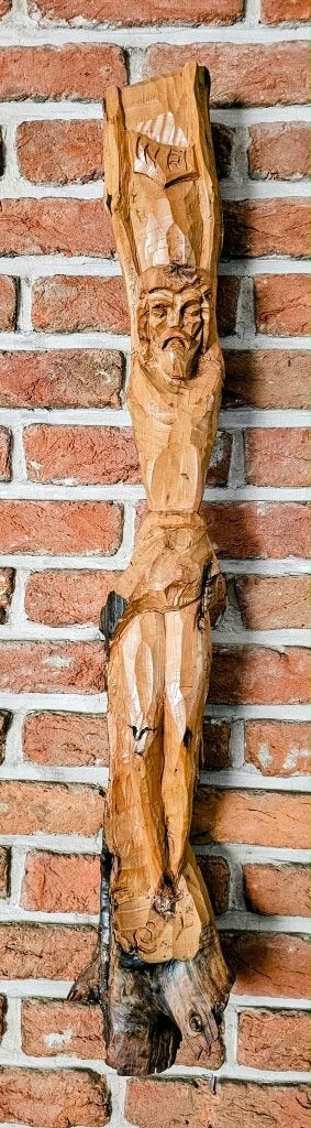 houten Christus sculptuur Sim Cootjans, Ophalen, Houtsnijwerk, 50 - 100 cm, Handgemaakt