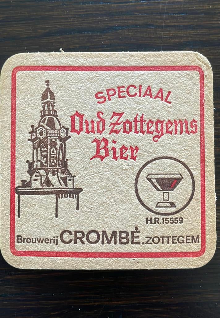 Oud Zottegems Bier Bierviltje Brouwerij Crombé Zottegem, Verzamelen, Ophalen of Verzenden
