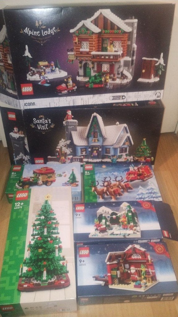 Lego lot kerst 11 sets te koop, Lego, Ensemble complet, Comme neuf, Enlèvement