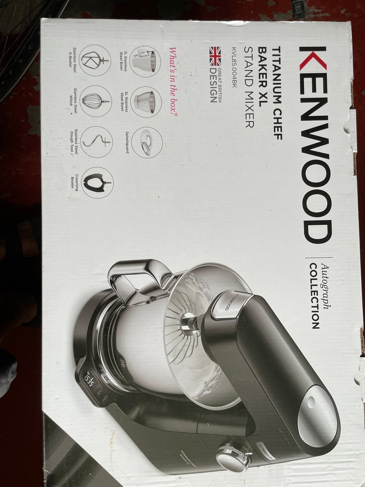 KENWOOD TITANIUM XL NOIR chef baker, Electroménager, Mélangeurs de cuisine, Comme neuf, 4 litres ou plus, 3 vitesses ou plus, Enlèvement