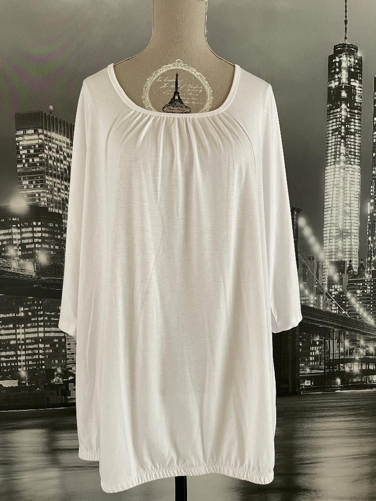 witte basic blouse - 46-48 - voor een prijsje, Kleding | Dames, Verzenden, Zo goed als nieuw, Maat 46/48 (XL) of groter, Wit