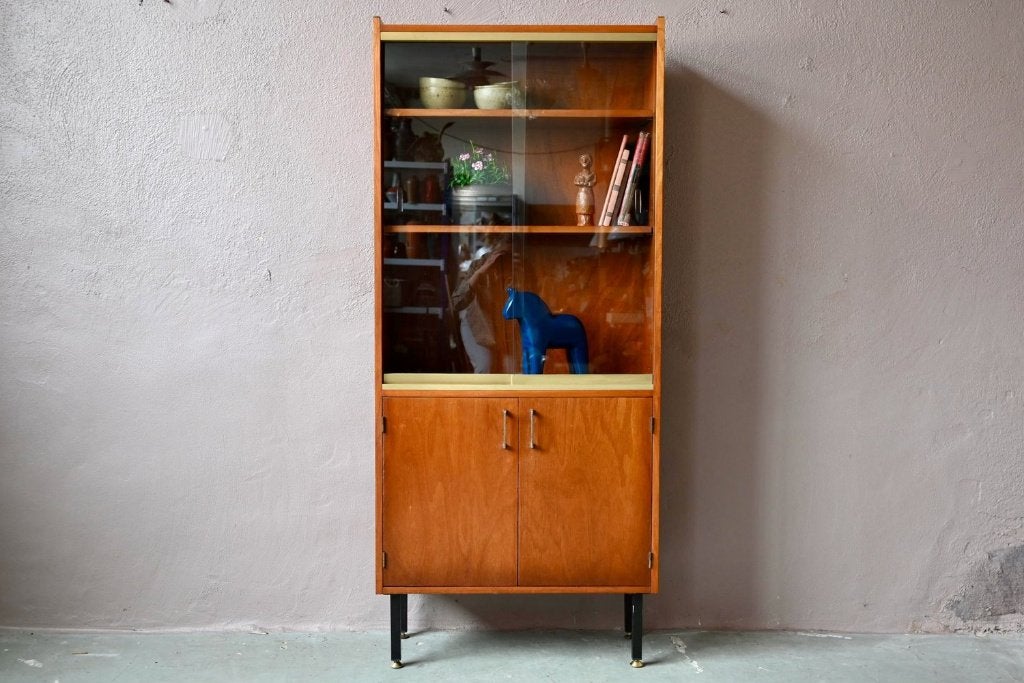 Teakhouten design boekenkast uit de jaren 60, Ophalen, Gebruikt, Vintage, 50 tot 100 cm