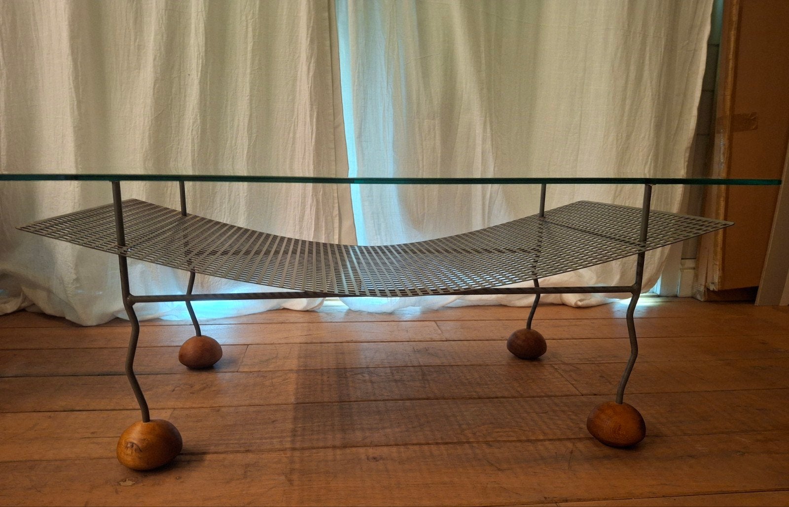 Salontafel /design/ midcentury modern, Ophalen, Glas