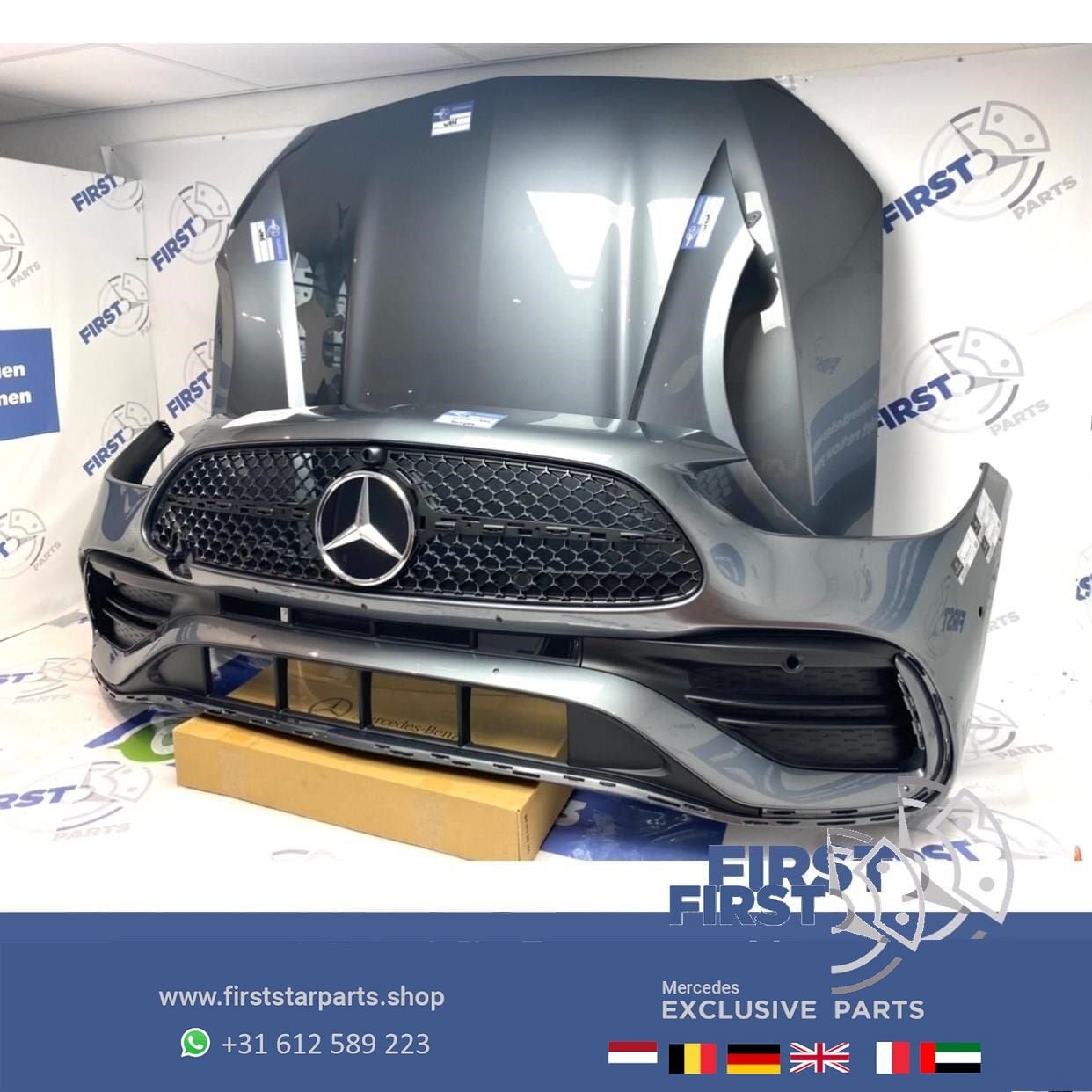 2023 W206 S206 C43 AMG LINE VOORKOP Mercedes C Klasse FRONT, Gebruikt, -, Voor, Ophalen of Verzenden