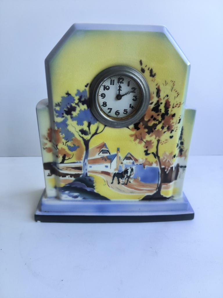 Belle horloge de cheminée/horloge de cheminée Art Déco origi, Enlèvement ou Envoi
