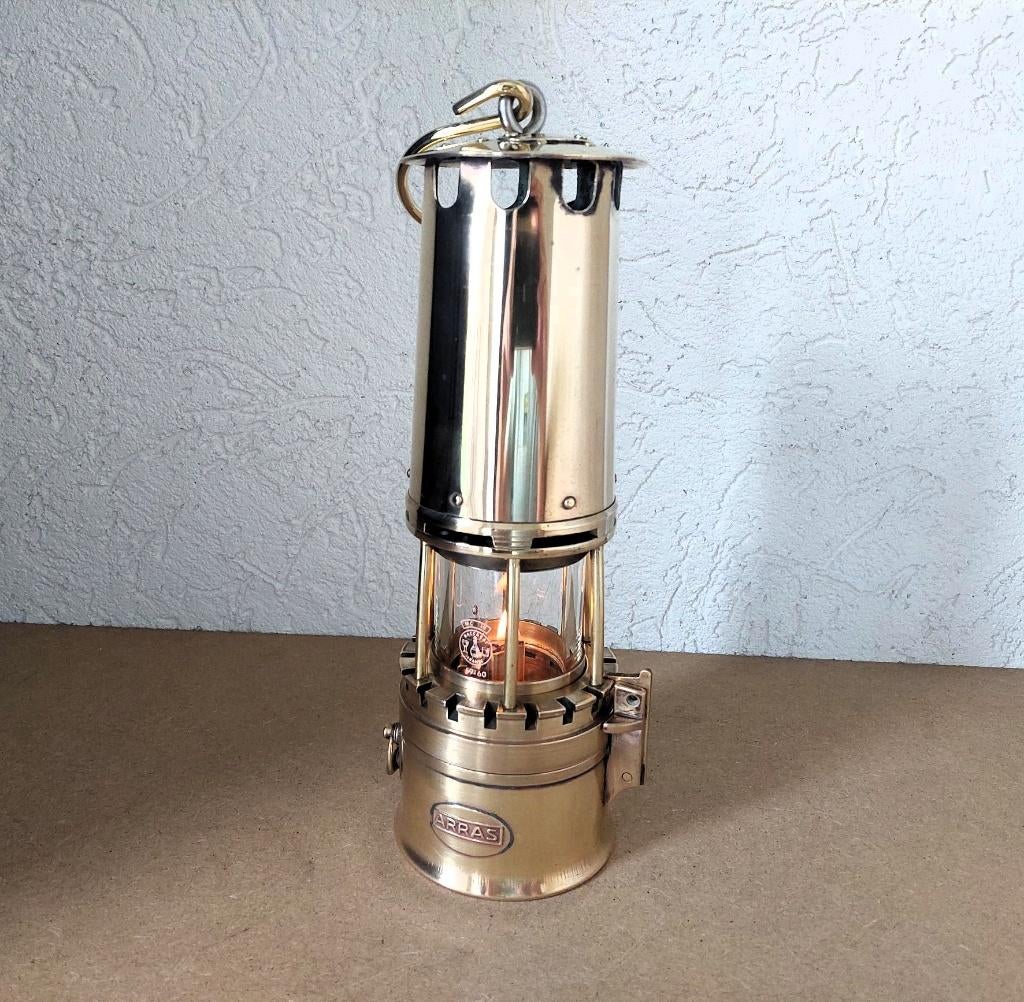 Mijnlamp mijnwerkerslamp Arras type BAN Lampe de Mineur, Antiek en Kunst, Ophalen of Verzenden