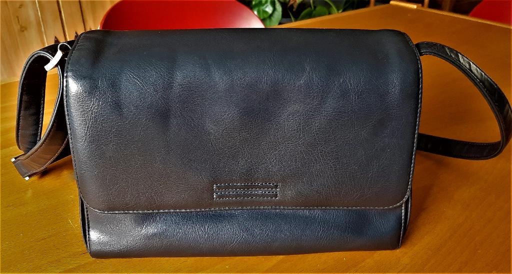 Te koop: Mooie blauwe retro handtas "Saint Michël", Enlèvement, Utilisé, Bleu, Autres marques