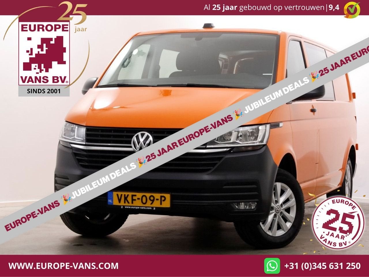 Volkswagen Transporter T6.1 2.0 TDI 110pk Lang D.C. Airco/Na, Auto's, Parkeersensor, Overige kleuren, Bedrijf, Onderhoudsboekje