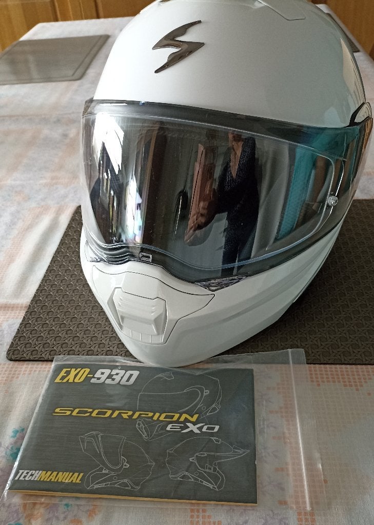 SCORPION SYSTEEMHELM EXO-930 EVO  wit  S, Ophalen, Tweedehands, S, Systeemhelm