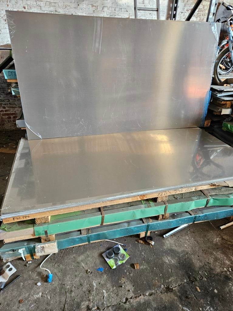 Ijzere platen, inox platen  125x250 of 150x300, Ophalen