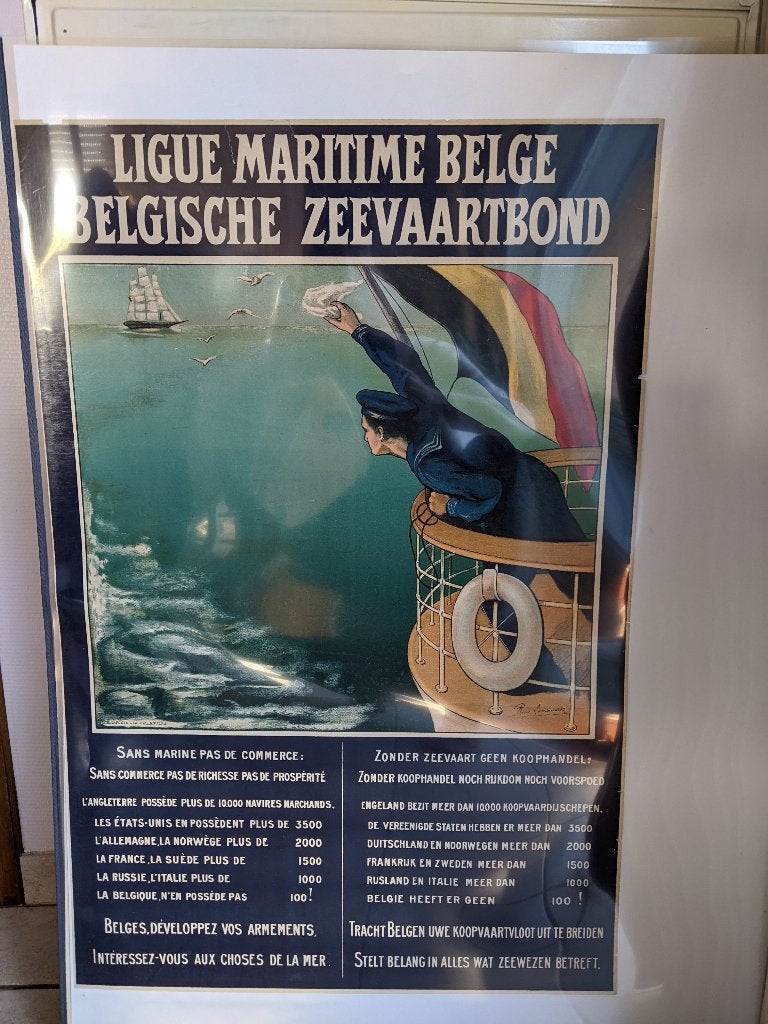 Reclame Authentieke Belgische kust affiche, Ophalen of Verzenden, Zo goed als nieuw