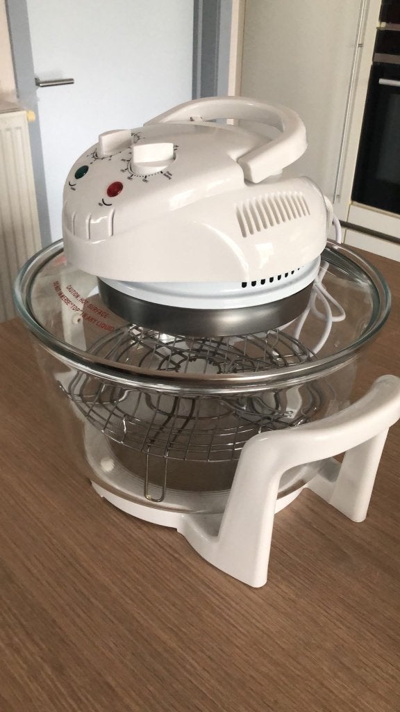 Glazen halogeen oven 12 liter 1300 Watt, Avec couvercle, Comme neuf, Verre, Enlèvement