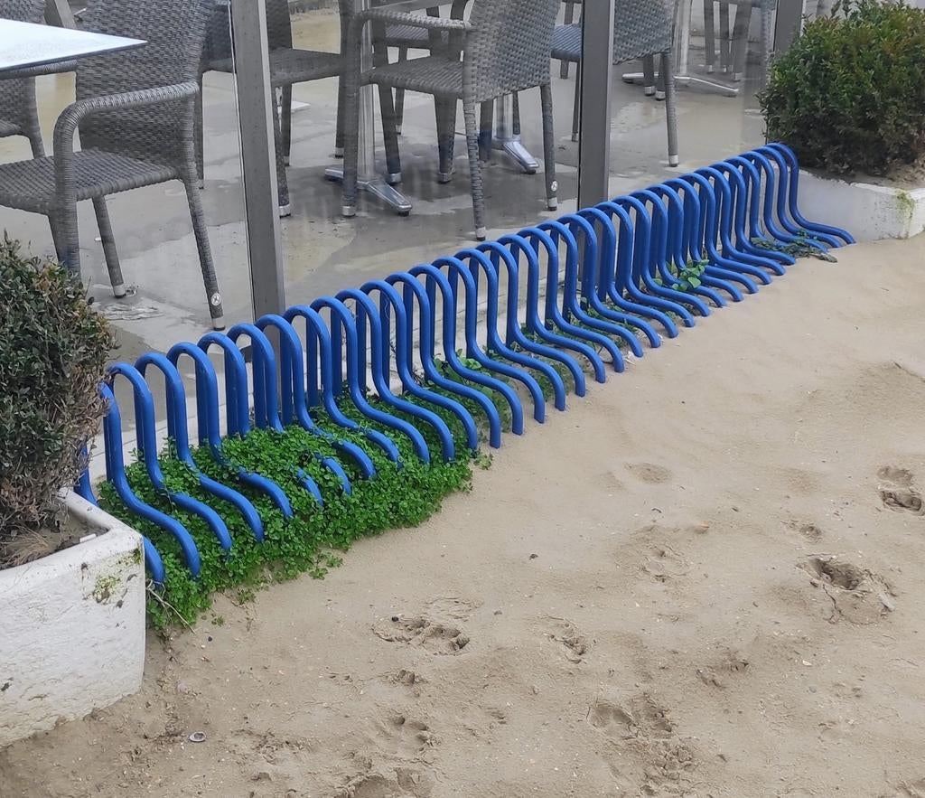 Stevig fietsenrek, Ophalen