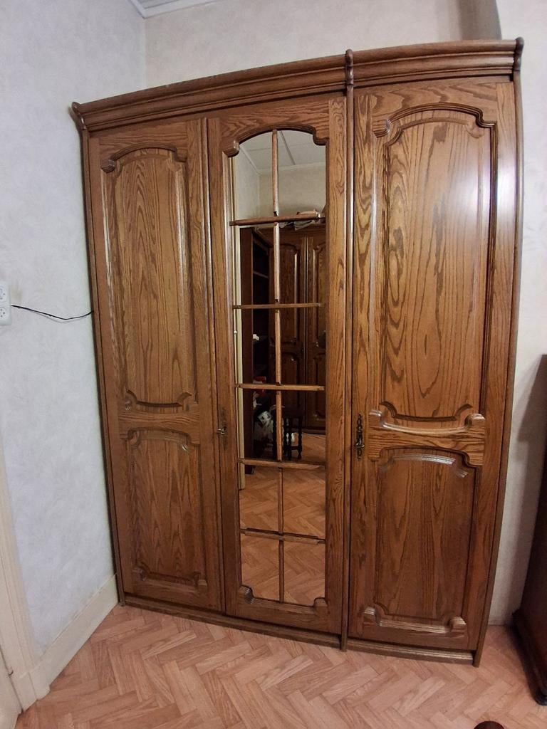 2 Garde robe + 2  armoire en chêne 3 portes, Enlèvement