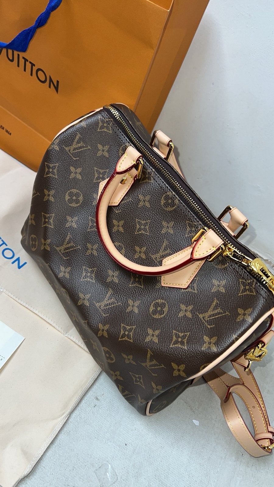 Louis Vuitton Speedy schoudertas, Ophalen of Verzenden, Nieuw, Bruin, Handtas