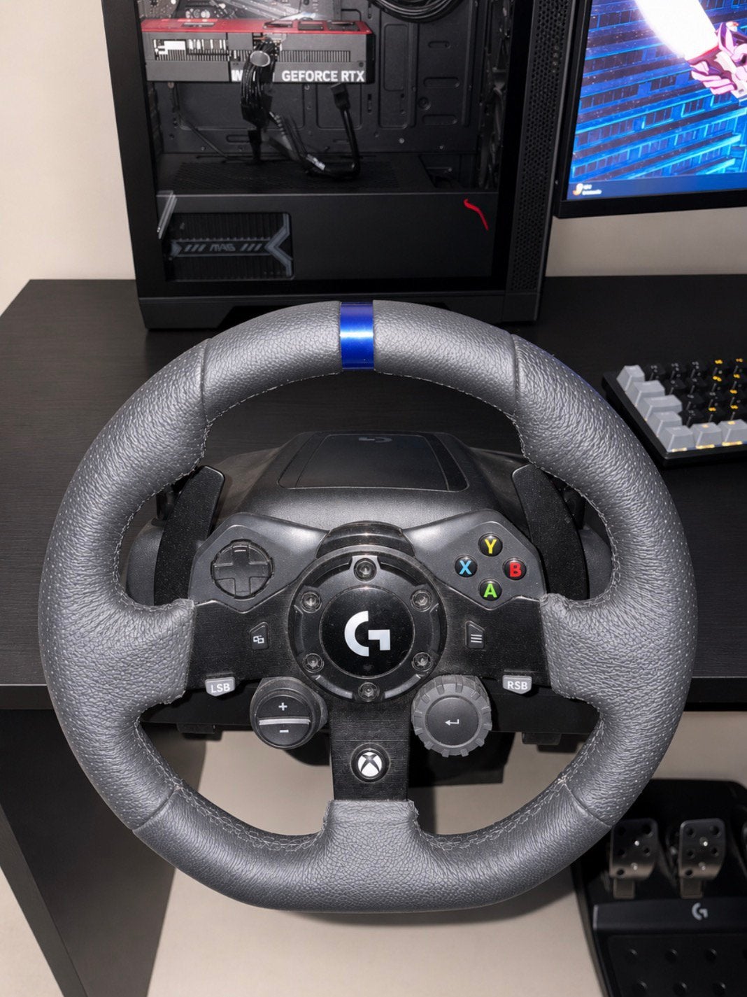 Racestuur G923 pc/xbox, Ophalen, Zo goed als nieuw