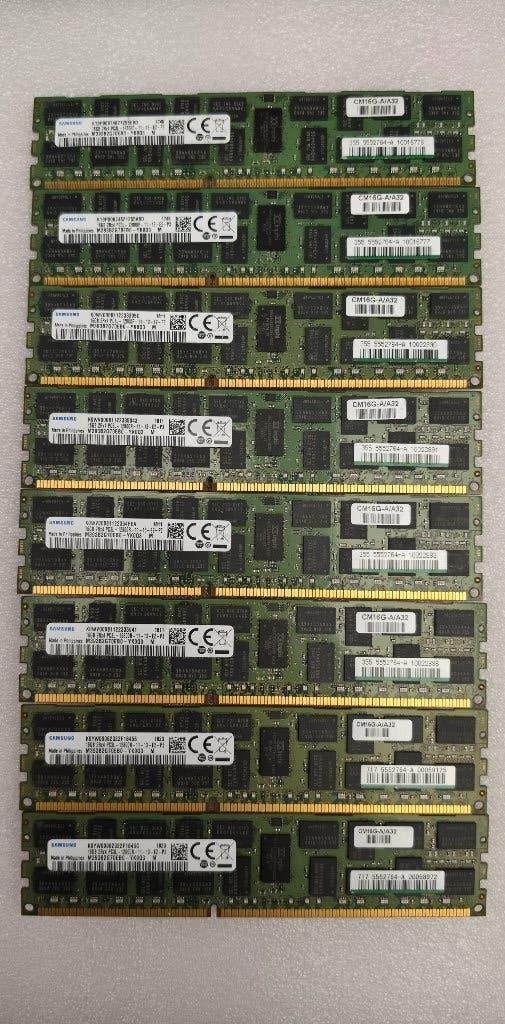 128GB RAM Serveur SAMSUNG (16GB x 8) 2Rx4 DDR3 PC3L-12800R, Computers en Software, Gebruikt, Server, DDR3, Ophalen of Verzenden