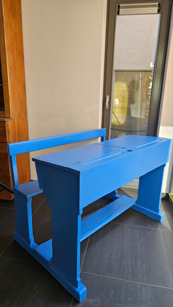 Vintage houten schoolbank, Enlèvement