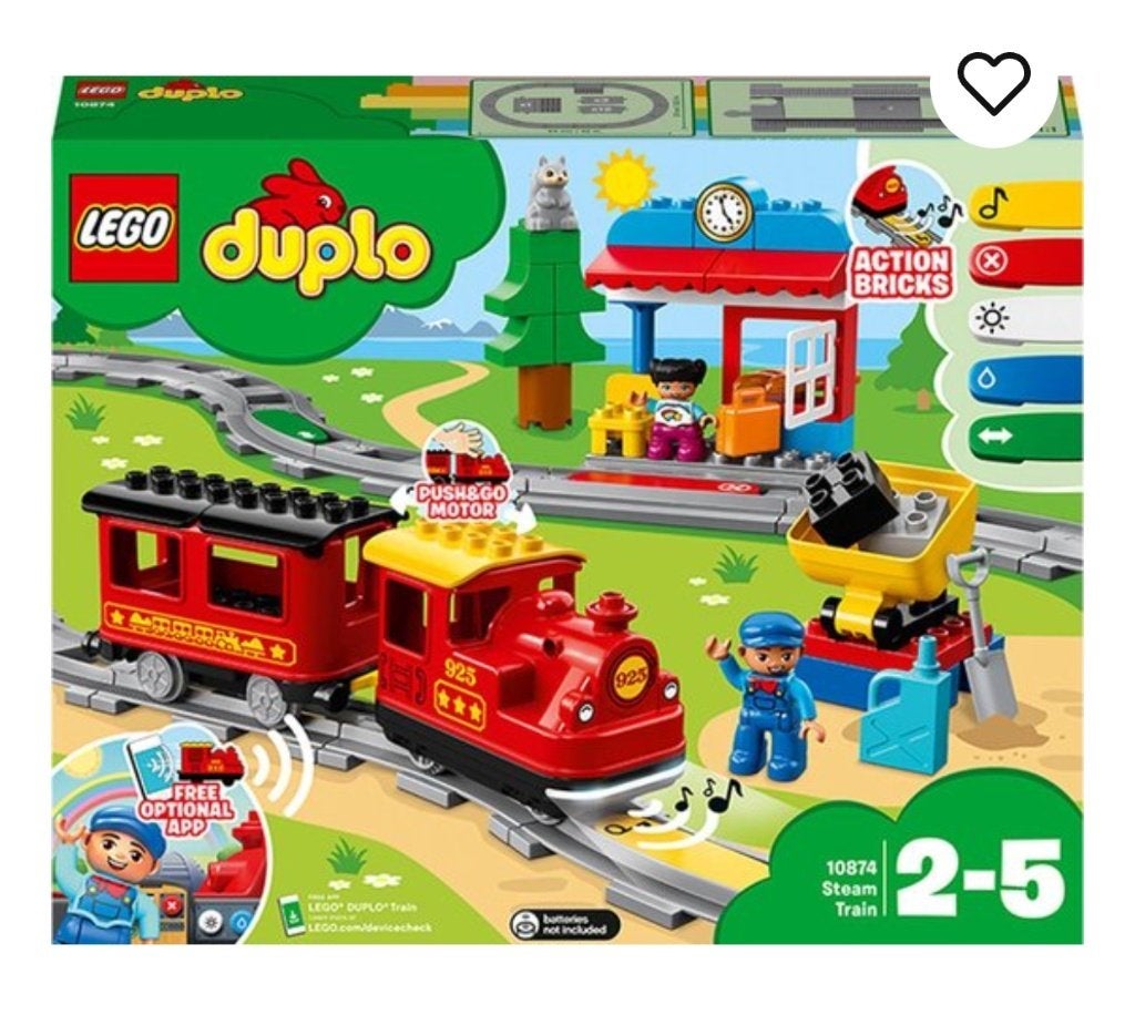 Duplo 2x treinset + uitbreiding brug, Ophalen, Gebruikt, Compleet, Duplo