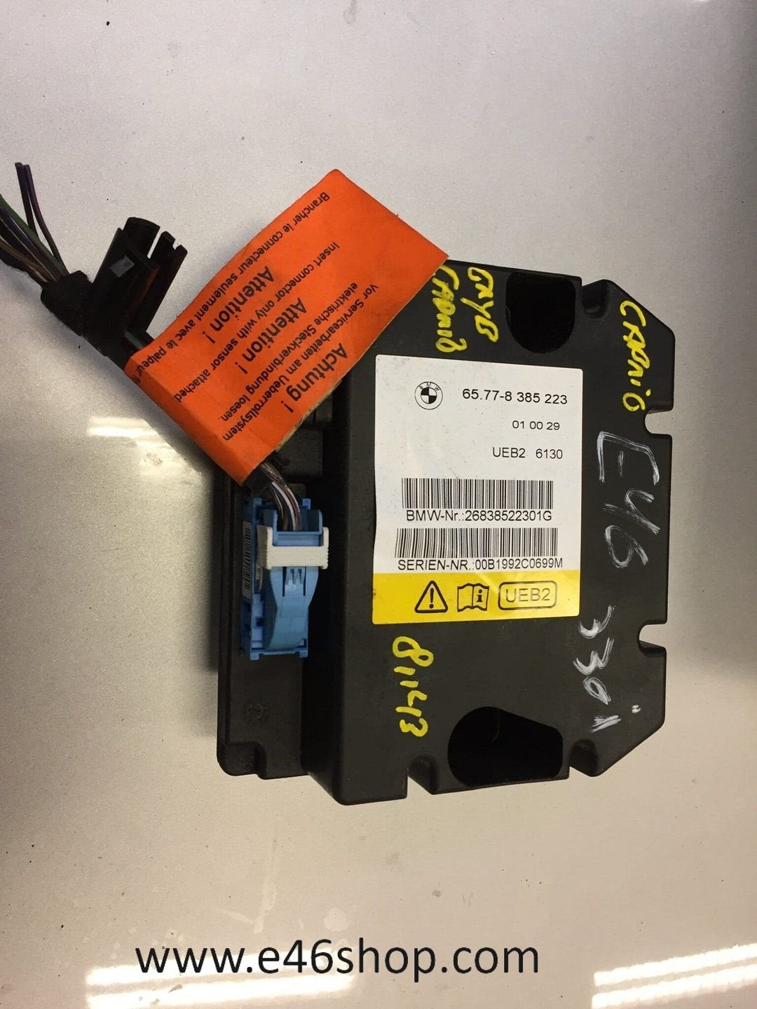 Rol over sensor Bmw e46 cabriolet oe 8385223, -, Utilisé, -, Enlèvement ou Envoi