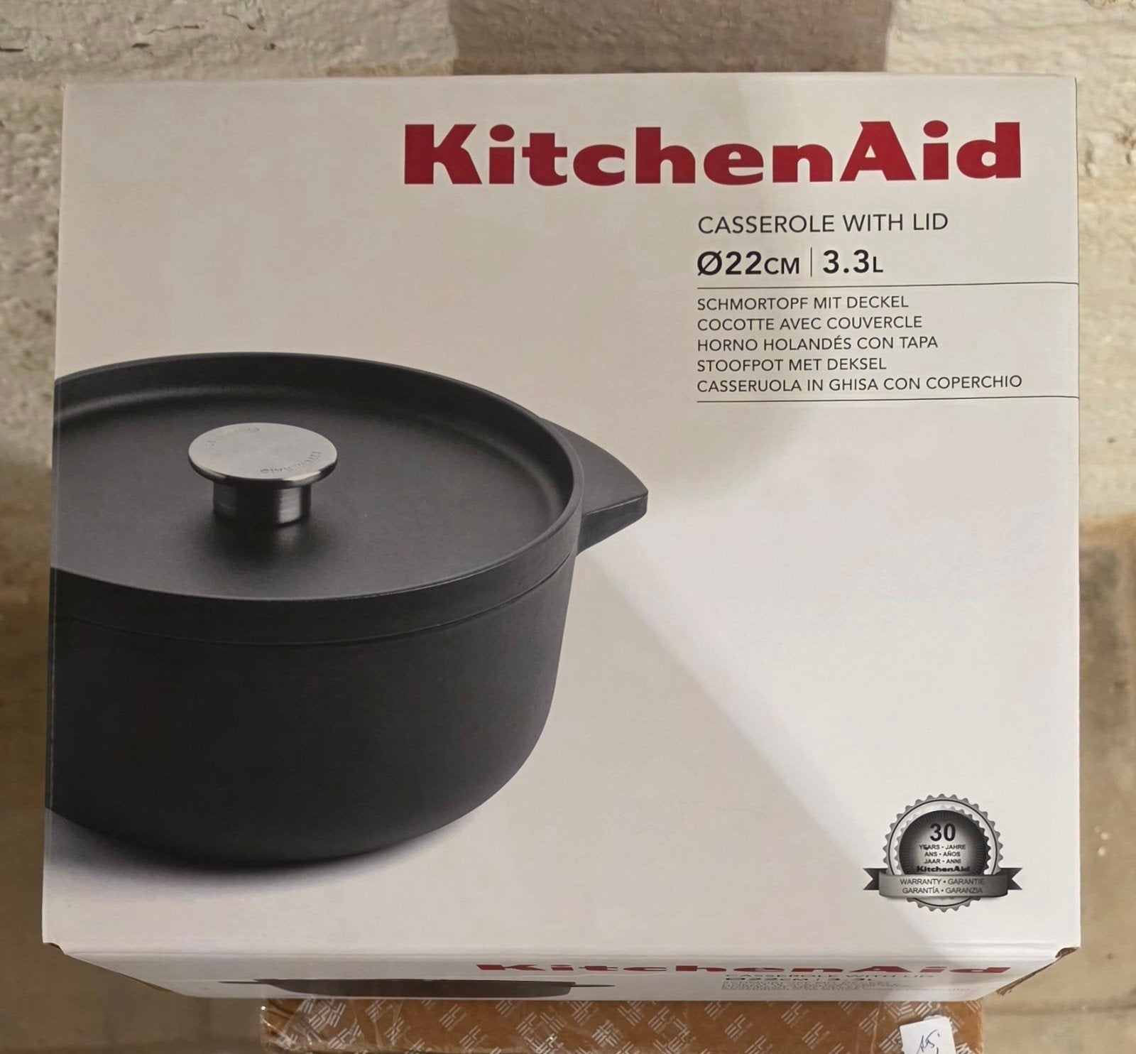 kitchenaid cocotte en fonte/four prévoir nettoyage, Huis en Inrichting, Keuken | Potten en Pannen, Ophalen, Gebruikt, Geschikt voor barbecue