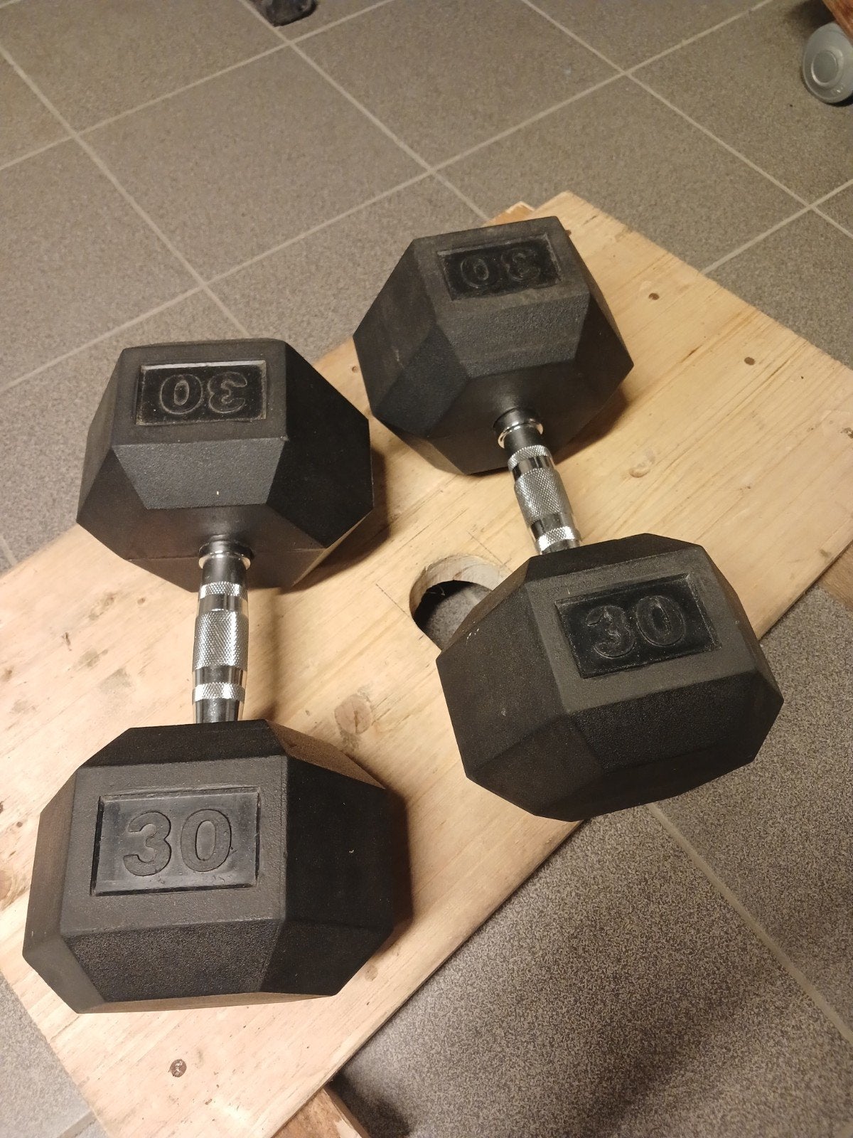 hexa dumbells 2x30kg, Sport en Fitness, Fitnessmaterialen, Ophalen