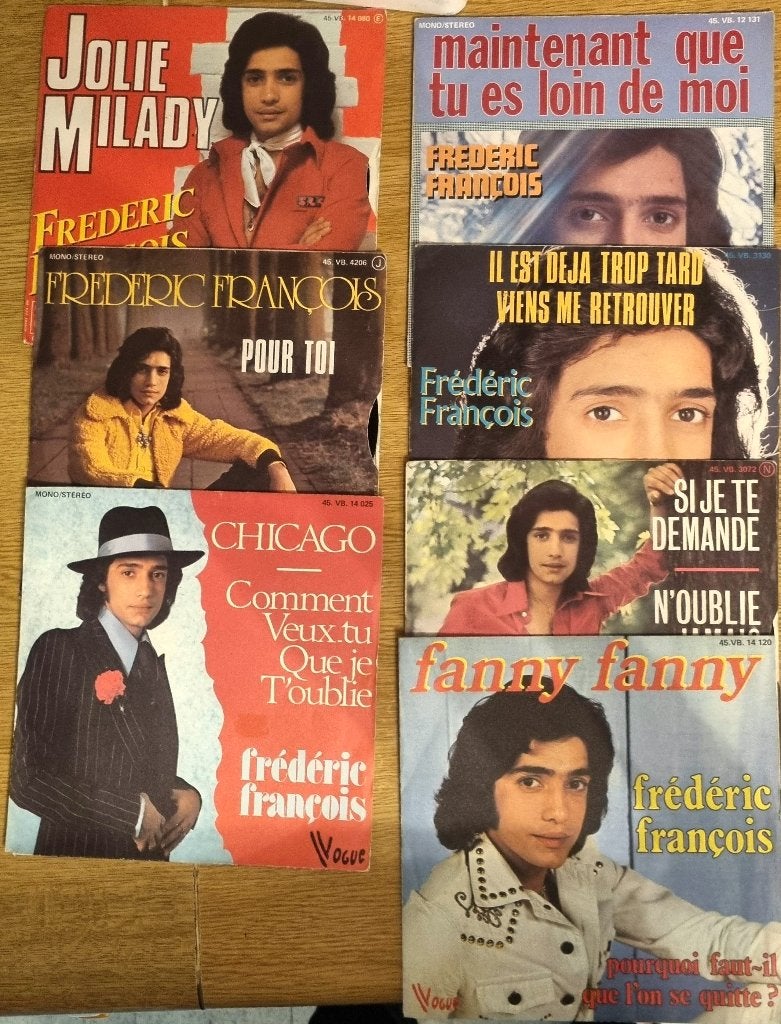 7 Vinyles 45t Frédéric François exc.état ; pos. achat séparé, Enlèvement ou Envoi
