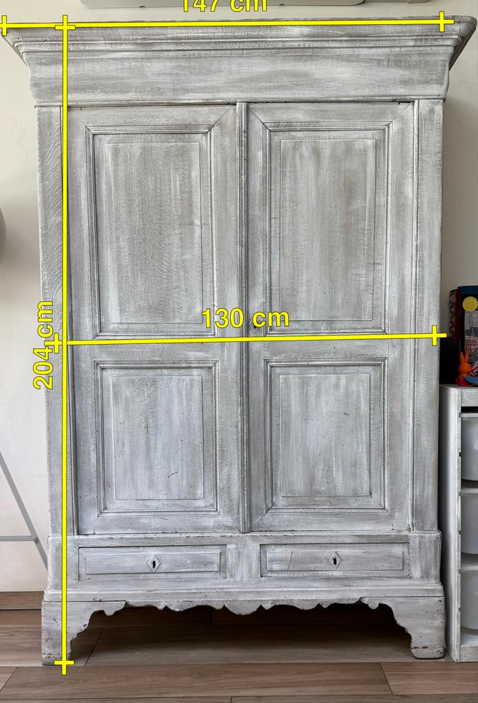 Ancien meuble blanc mat, Maison & Meubles, Armoires | Bibliothèques, Avec tiroir(s), 25 à 50 cm, 100 à 150 cm, Enlèvement