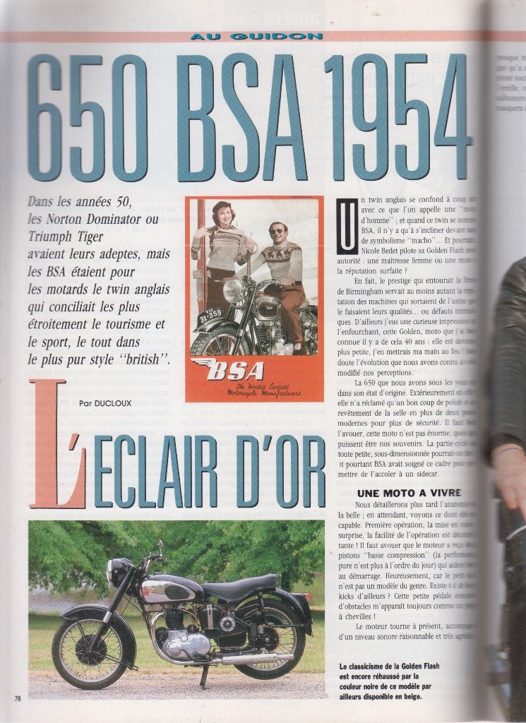 1954 Moto BSA 650 Golden Flash collection, Verzenden, Gelezen