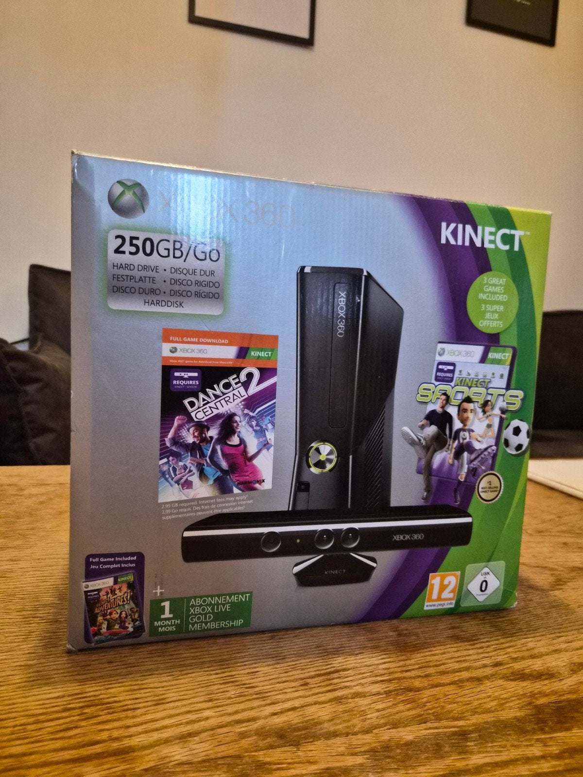 x box 360 edition kinect 250gb