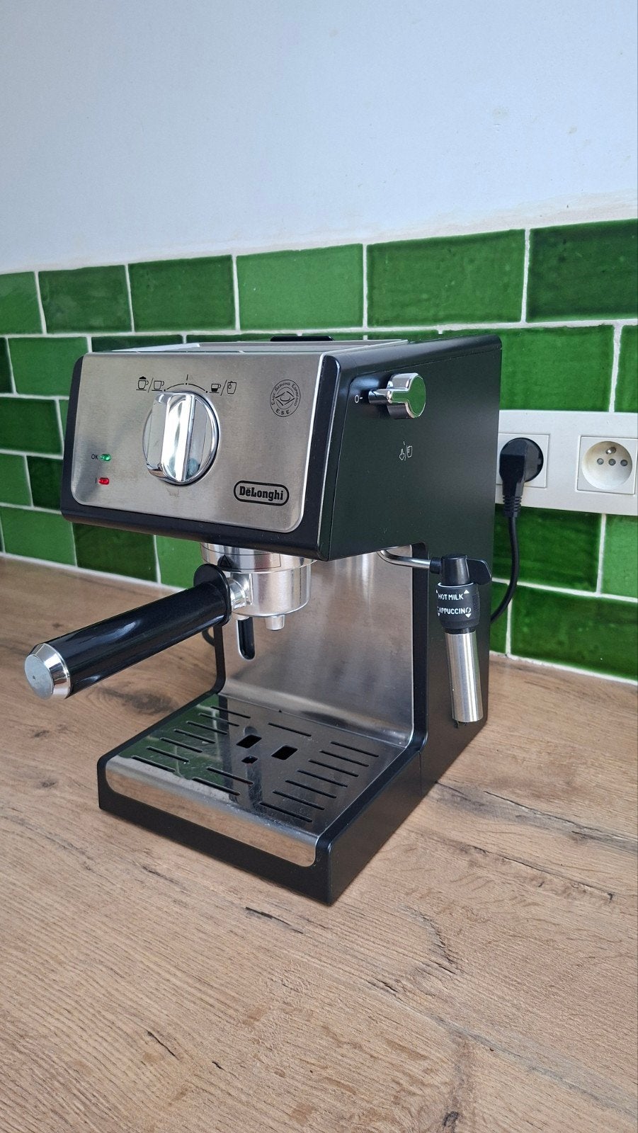 De’Longhi ECP 33.21 koffiemachine espresso met melkstomer, Ophalen, Gebruikt, Koffiemachine, Gemalen koffie