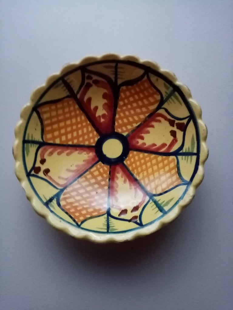 Ancien petit plateau en faïence Henriot Quimper diam. 10 cm, Antiquités & Art, Enlèvement ou Envoi