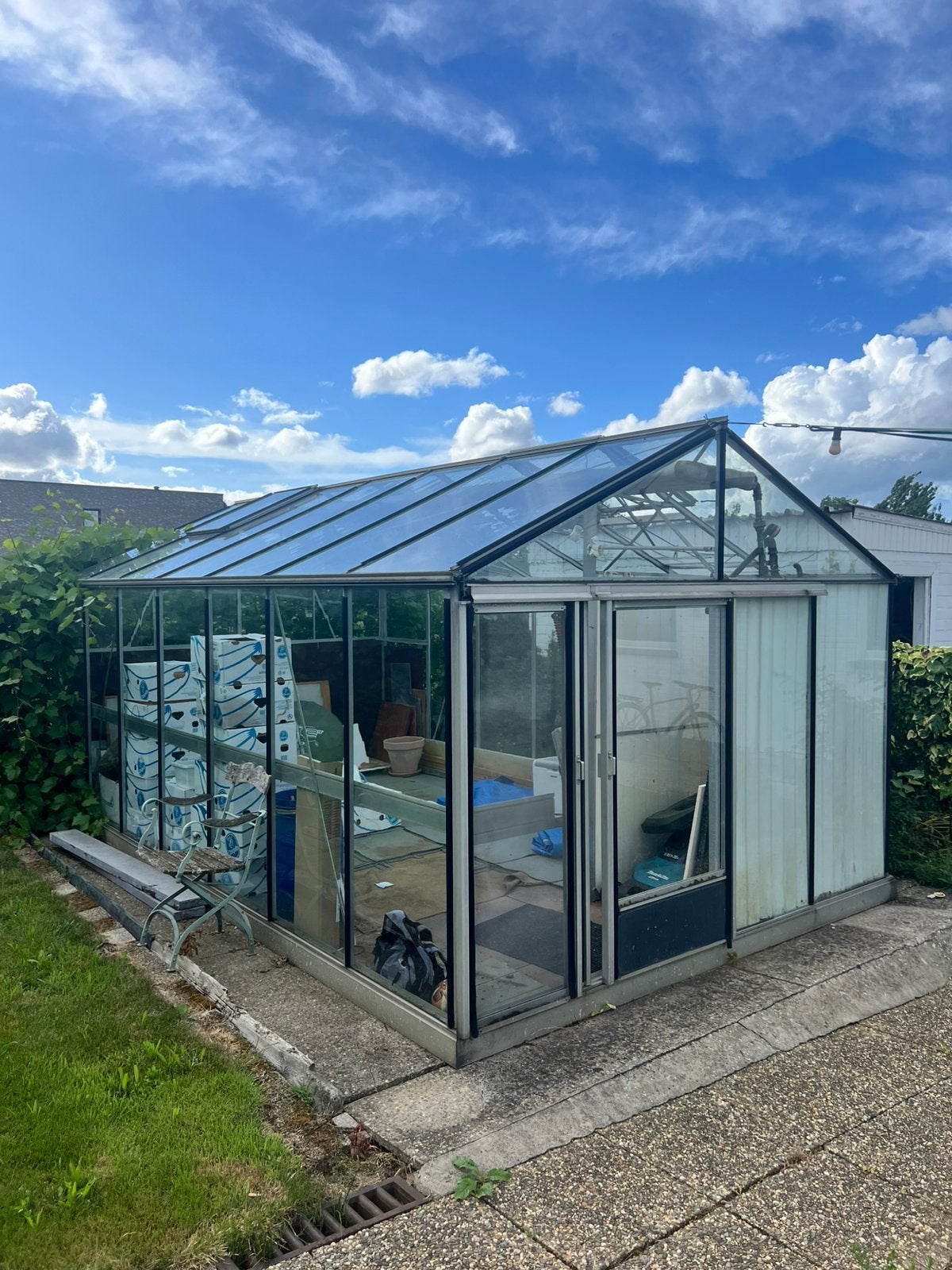 Serre 6x3,1x2,5m, Jardin & Terrasse, Serres, Verre, Serre, Enlèvement, Utilisé