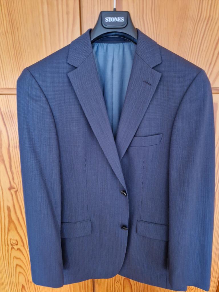 Boss blauw grijze blazer maat 48, Ophalen of Verzenden, Maat 48/50 (M), Blauw