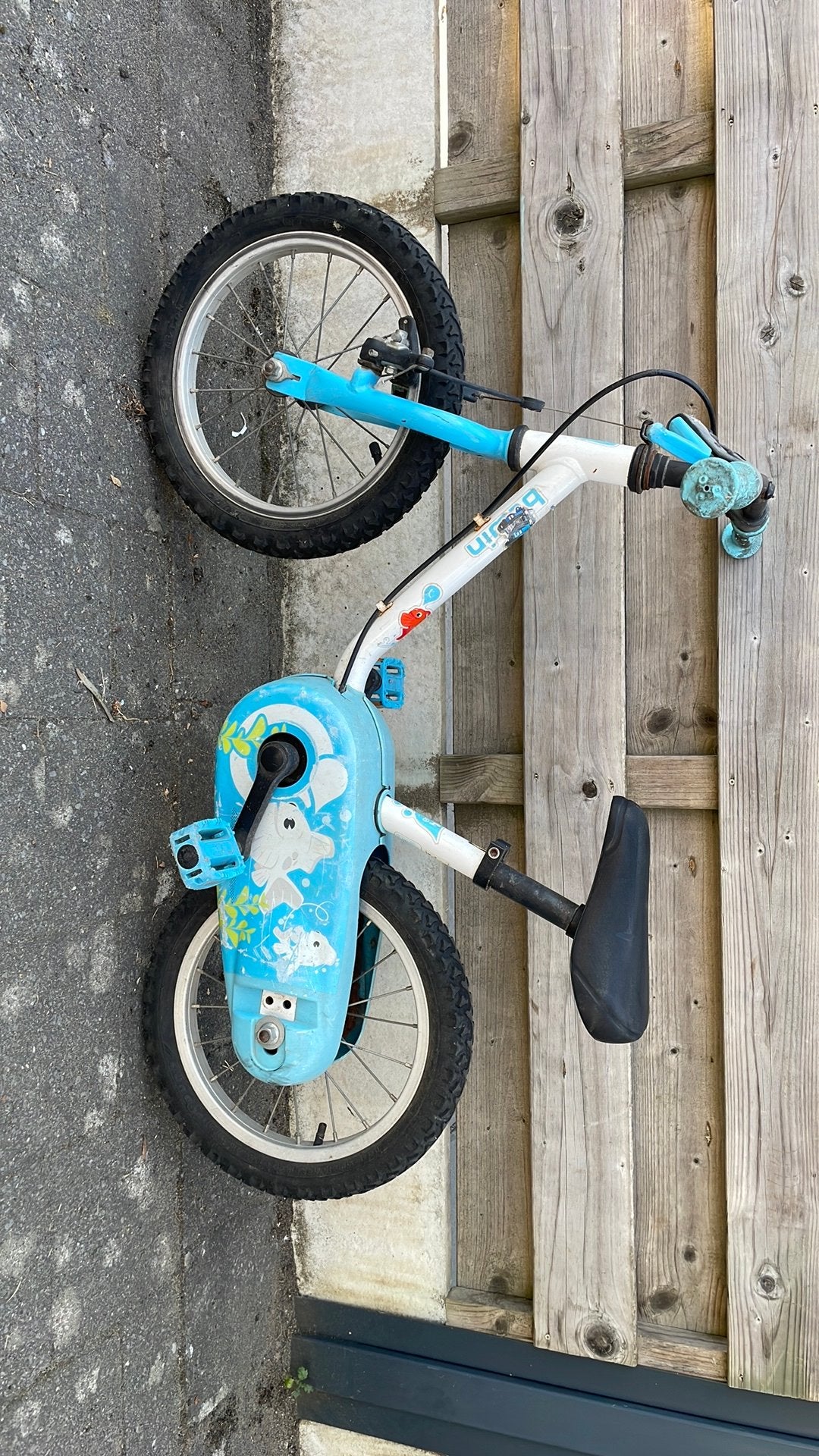 Kinderfiets btwin 14 inch, Vélos & Vélomoteurs, Enlèvement, Comme neuf
