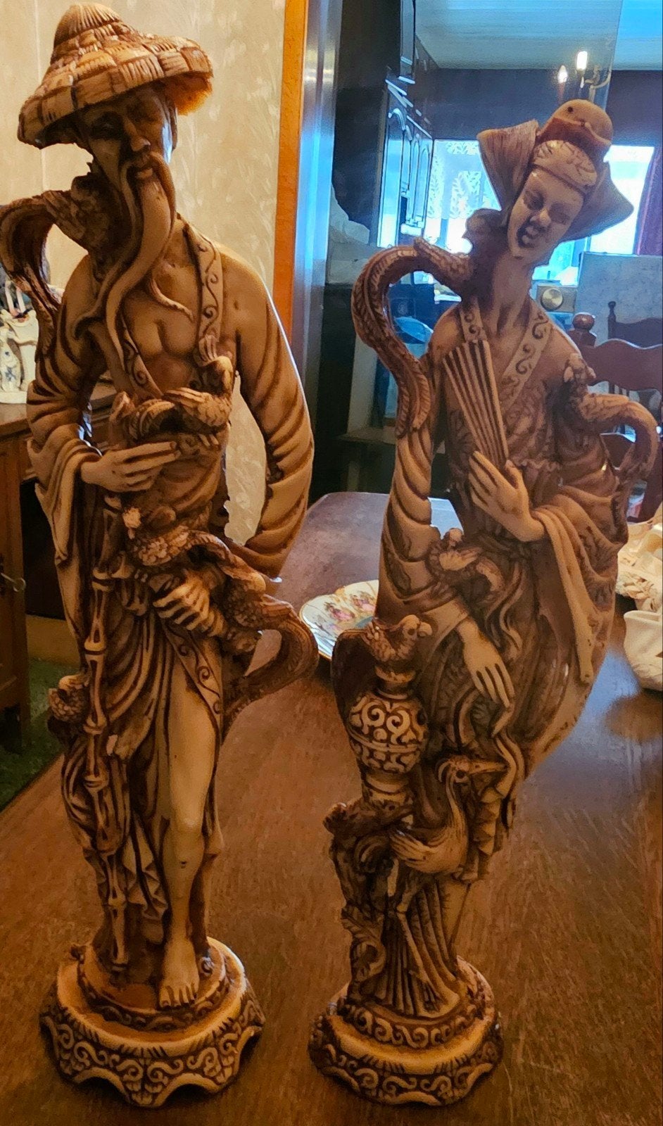 Set beelden - chinees, Antiek en Kunst, Ophalen, Groep mensen, Kunststof, 20 - 50 cm