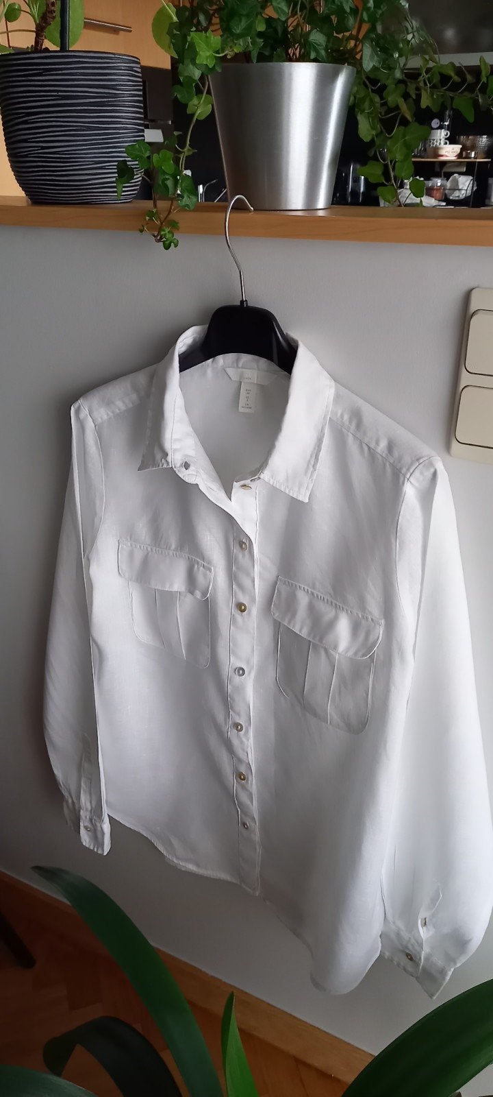 chemisier lin. S. H&M, H&M, Enlèvement ou Envoi, Taille 36 (S), Comme neuf