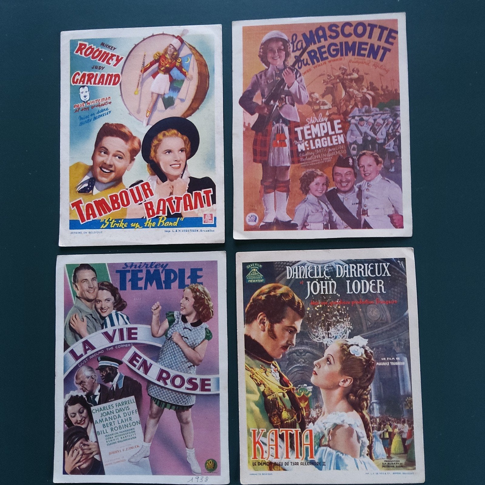 12 vintage bioscoop flyers Cinema De Keizer. Jaren 30-40, Ophalen of Verzenden, Gebruikt, Film, Foto of Kaart