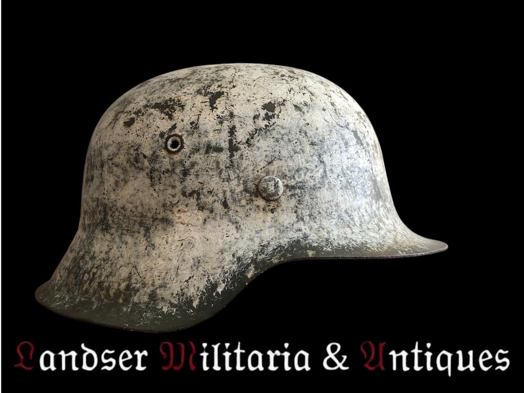 WW2 M42 SD wintercamo helm, Ophalen of Verzenden, Landmacht, Helm of Baret