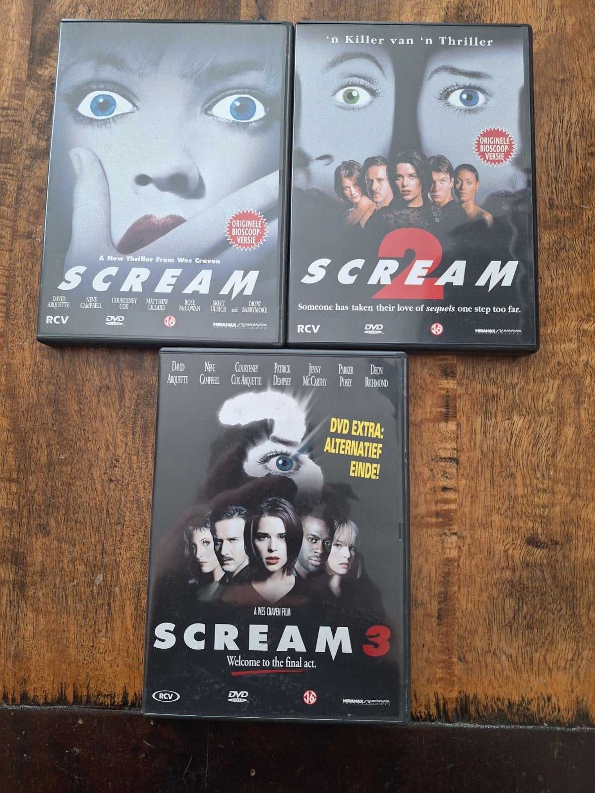Scream 1, 2 en 3 DVD set, Cd's en Dvd's, Dvd's | Horror, Ophalen of Verzenden