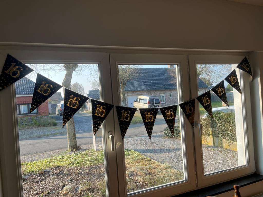 Versiering verjaardag 16, Ophalen, Zo goed als nieuw, Versiering