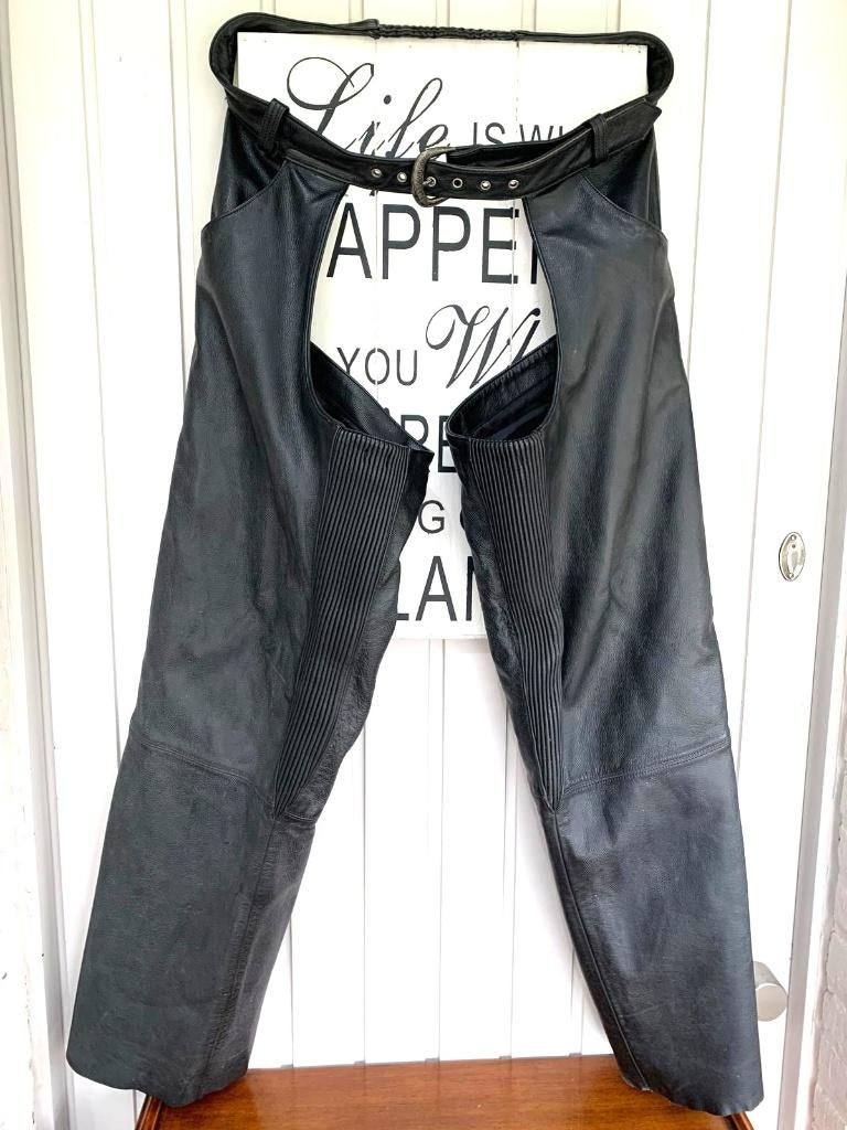 Harley Davidson leder chaps maat L (verstelbare maat), Ophalen of Verzenden